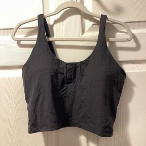 Lululemon Align Henley Ribbed Tank Top size 10 in Black